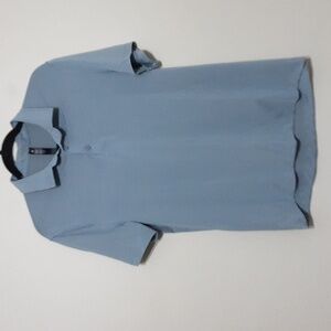 Lululemon mens polo shirt gray M casual work outdoor camp pullon button closure